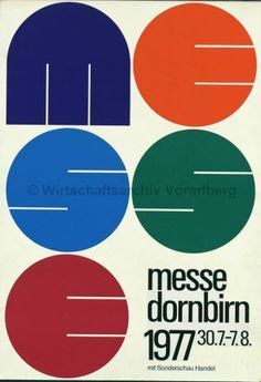 the poster for messe domibrin 1971 - 78, which was printed in german