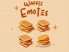 the waffle emotes are stacked on top of each other