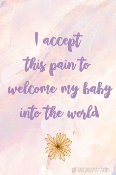 Positive birth affirmations truly can play an inspiring and invaluable role during labor and delivery. Here are some of the encouraging, empowering, or just plain and simple words that I thought or… Positive Birth Affirmations, Hypnobirthing Affirmations, Birth Quotes, Positive Birth, Pregnancy Affirmations, Birth Preparation, Pregnancy Labor, Water Birth