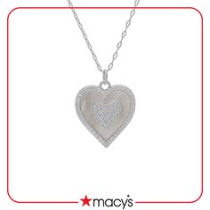 in stock Macy's Silver Heart Necklace, Macy's Sterling Silver Heart Pendant, Heart-shaped Necklace From Macy's As A Gift, Nickel-free Pendant Heart Necklace For Anniversary, Nickel-free Heart Pendant Necklace For Valentine's Day, Silver Heart Pendant, Heart Pendant Necklace, Spring Rings, Mother Of Pearl