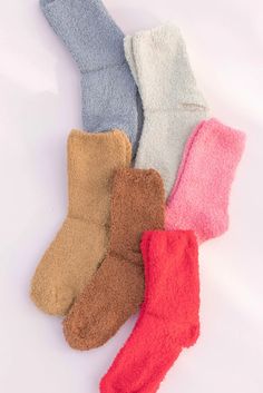 Light-weight, comfortable fuzzy socks Fabric: 100% polyester Solid Socks, Fall Closet, Fuzzy Socks, Cotton Socks, Stay Cozy, Tan Color, Dream Wardrobe, Socks Women, The House