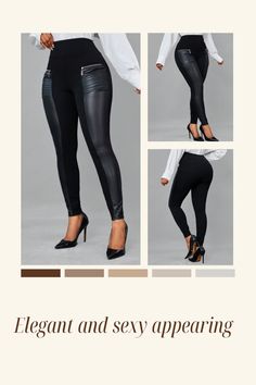 smart and sexy faux leather leggings outfit Faux Leather Leggings, Leather Leggings, Outfits With Leggings, Faux Leather, Leggings, Leather