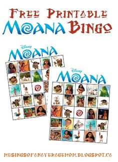 the poster for free printable moana movie