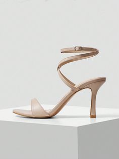 WOMEN SIMPLE VERSATILE OPEN TOE HIGH HEEL SANDALS, SUMMER CHRISTMAS Apricot Elegant,Fashionable        Women Shoes, size features are:Bust: ,Length: ,Sleeve Length: French Women Style, Long Sleeve Fitted Dress, Summer Christmas, Open Toe High Heels, Stiletto Sandals, Modern Women, Kids Sleepwear, Kids Beachwear, Heel Sandals