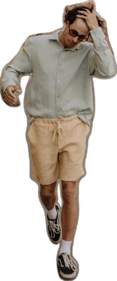 Casual Flax-colored Beach Bottoms, Casual Flax Bottoms For Beach, Linen Drawstring Shorts For Vacation, Casual Bermuda Linen Shorts, Casual Beige Bermuda Shorts For Beach, Casual Flax-colored Summer Bottoms, Casual Linen Bermuda Shorts With Relaxed Fit, Casual Linen Bermuda Shorts For Beach, Casual Linen Bermuda Bottoms