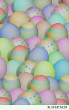 a shower curtain with many colored eggs in it