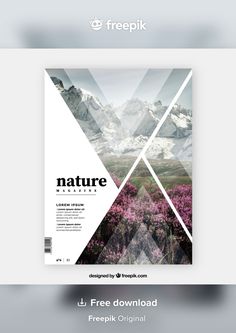 a magazine cover with mountains in the background and text that reads nature no 1 on it