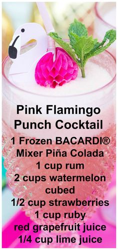 the pink flamingo punch cocktail recipe