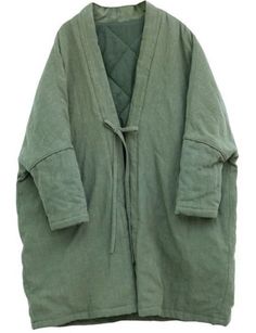 Noragi Jacket, Overalls Outfit, Long Slip, Kimono Jacket, Cheongsam, Green Cotton, Military Green, Outfits Casuales, Comfy Outfits