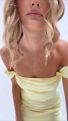 Yellow Dresses For Wedding, Strapless Yellow Prom Dress, Hoco After Party Outfit, Yellow Satin Dress Long, Bridesmaid Dresses Light Yellow, Yellow Satin Dresses, Prom Dresses Light Yellow, Baby Yellow Prom Dress, Yellow Maid Of Honor Dress