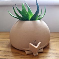 Plant Pot Pottery Ideas, Cute Pots, Drukarka 3d, Diy Air Dry Clay, Winter Decorations Diy, Cactus Planter, Clay Diy Projects, Clay Crafts Air Dry, Garden Crafts Diy