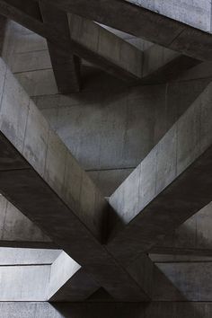 the underside of a concrete structure with multiple angles