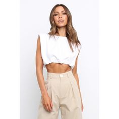 This cropped top is a must-have wardrobe staple. It features a round neckline, short sleeves and an elasticised waist for a comfortable fit. Perfect for casual days out or to dress up with accessories, this versatile cropped top can take you from day to night in style. Satin Dresses Long, Chiffon Crop Top, Satin Dresses Long Sleeve, Petal And Pup, White Dress Shoes, Resort Dresses, Essential Dress, White Chiffon, Dresses By Length