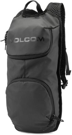 a gray backpack with the word volcom on it