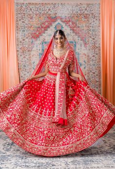 Red Color Gotta Zardozi and Thread work Lehenga Indowestern Gowns, Raw Silk Lehenga, Indian Outfits Lehenga, Curated Outfit, Lehenga Blouse, Indian Wedding Wear, Indian Sari, Wedding Lehenga, Indian Bridal Outfits