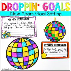 a new year's goal setting for students to practice their writing and spelling skills