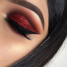 Red Eyeshadow Look, Eyelid Primer, Make Up Mata, Red Makeup Looks, Vampire Ball, Mauve Makeup, Quinceanera Makeup, Shadow Ideas