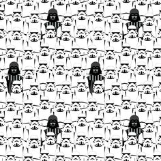 star wars darth vader pattern on white fabric