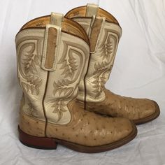 Logan Boot Co. Woman’s Full Quill Ostrich Boots. Tan/Cream Color, Size 5.5b (Fits Like A Woman’s 7 Shoe). Already Broke In And Weather Treated For You. Soles Are In Great Condition. Ostrich Boots, Shoes Heels Boots, Cream Color, Shoes Women Heels, Heeled Boots, A Woman, Shoes Heels, Women Shoes, Cream