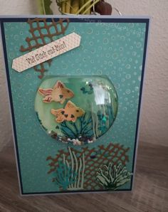 a close up of a greeting card with an animal on the front and bottom part