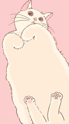 Cat Phone Wallpaper, Soft Wallpaper, Cute Simple Wallpapers, Dessin Adorable, Simple Wallpapers, Cat Wallpaper, Cute Wallpaper Backgrounds