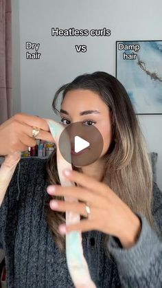 Sara Saadia on Instagram: "Another comparison video for you guys!  Was not expecting these results 🫣

#hairhacks #hairtips #hairtipsandtricks #hairbrained #hairideas #heatlesscurls #curls #heatlesshair #hair" Heartless Curl Methods, Viral Heatless Curls, Heartless Curls Overnight Unicorn, Tiktok Heatless Curls, Hallesoswag Heatless Curls, Comparison Video, Heatless Curlers, Heatless Hairstyles