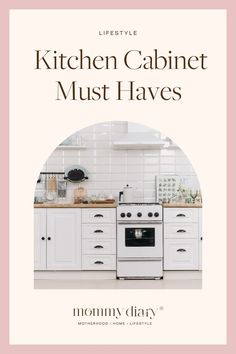 the kitchen cabinet must haves book cover with an image of a stove and oven