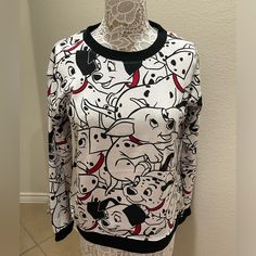 Vans X Disney 101 Dalmatians Sweatshirt Nwot Size Medium Disney White Cartoon Print Sweatshirt, Cotton Disney Hooded Sweatshirt, 101 Dalmatians Loungefly, Disney Cotton Hooded Sweatshirt, Mickey Sweatshirt, Disney Character Print Long Sleeve Sweatshirt, Mickey Mouse Sweatshirt, Disney 101 Dalmatians, Lime Green Shorts