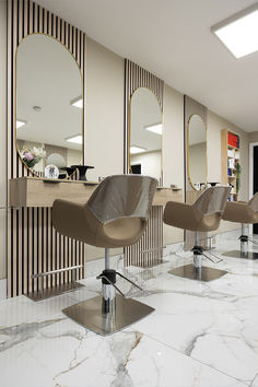 the salon is clean and ready for customers to use