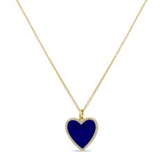 Our popular and most requested product because of its beauty. My medium blue heart lapis pendent necklace with pave diamonds around it set on either 14K yellow, rose or white gold. Everyone will love your medium size blue lapis heart pendent necklace!!! 14K Yellow, Rose or White Gold Lapis stone is the blue heart (pendent) 0.020 carats in diamonds Approximately 1/2" size Chain is a total of 18", with options to wear at 16", 17" and 18" Limited quantities Heart Pendent, Lapis Stone, Pendent Necklace, Blue Lapis, Blue Heart, Yellow Rose, Love Your, Pave Diamonds, Custom Engraving