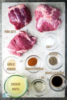 the ingredients needed to make this recipe include meat, spices and seasonings