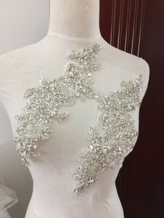 Premium full rhonestone beaded crystal Bridal Belt with clear crystal rhinestone design , all hand sewn to tulle . you can use it for wedding belt, bridal sash, wedding gown straps , haute couture designs . Size is about 11 x 31 cm my shop link: http://www.etsy.com/shop/lacetime ------------------------------------------------------ ---------------------------------------------------------------- ---------------------------------------------------------------------------- ----------------------- Embellished Crystal Bridal Belt In Silver, White Crystal Bridal Belt With Rhinestones, Crystal Bridal Belt With Rhinestones For Wedding, White Crystal Bridal Accessories With Rhinestones, Crystal Bridal Accessories For Wedding, Crystal Bridal Belt With Rhinestones, Wedding Belt, Wedding Sash Belt, Wedding Sash