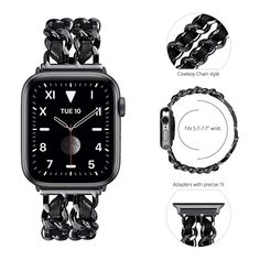 Premium Steel luxury Strap For Apple Watch Series 6 5 4 Band Women Fas – www.Nuroco.com Apple Watch Wristbands, New Apple Watch, Apple Watch Case, Jewelry Metal, Apple Watch Faces, Metal Belt, Apple Watch Strap, Apple Watch Band, Watch Case