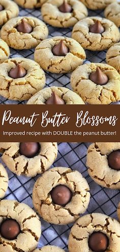 the best hershey kiss cookies peanut butter blossoms are on a cooling rack and ready to be eaten