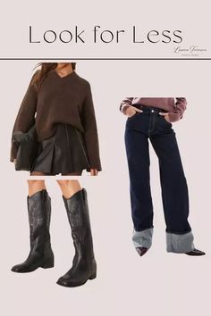 How to style wide leg jeans for fall! Featuring the coolest denim and cowboy boots! #LTKFindsUnder100 #LTKMidsize #LTKSeasonal Wide Leg Jeans For Fall, How To Style Wide Leg Jeans, Jeans For Fall, Style Wide Leg Jeans, Casual Fall Outfit, Autumn Activities, Casual Fall Outfits, Turn Up