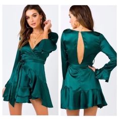 Questions? Leave A Comment Below! Teal Green Dress, Satin Formal Dress, Rouched Dress, Tie Dye Mini Dress, Princess Polly Dresses, Polly Dress, Corset Mini Dress, Red Dress Maxi, Green Mini Dress