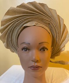 African autogele, ready to wear gele, African hat, traditional wedding hat, pre-tied headgear, headwrap, Head-tie.  Rose a gold Color  * Adjustable Velcro/plaster straps behind. * Aso Oke , Women  * Size: One size fits most * Classic turban style, Solid color * Auto-gele  African head tie of Nigerian  * 100% brand new and high quality! No refund no return no exchange Bohemian Adjustable Fascinator For Weddings, Traditional Adjustable Fascinator For Parties, Traditional Fitted Headband Headpiece, Traditional Adjustable Headwrap Headband, Traditional Fitted Headband, Adjustable Bohemian Bonnet Headband, Adjustable Traditional Headwrap, Traditional Church Hat, Traditional Adjustable Turban For Parties