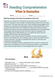 the reading companion page for what is ramadan?, which includes an image of two items