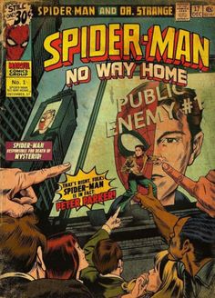 the cover to spider - man's no way home comic book, featuring an image of