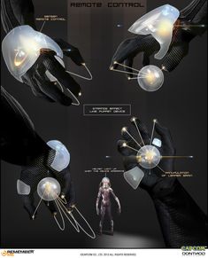 an image of some futuristic hands with different things in them