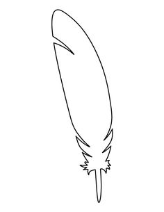 a drawing of a feather on a white background