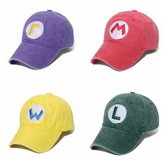 "Colorful Super Mary Embroidered Baseball Cap Hat information Diameter: 56-58cm(Hat Fits Most, Suitable for Head Circumference: 22\"-22.8\") Wool can be stretched, suitable for most people The price is the price of a hat --ABOUT Material-- Hat is made of cotton. ~Welcome to my shop ~ If you want to buy more HATS.click here:https://www.etsy.com/hk-en/shop/MollyDesignsFinds?ref=seller-platform-mcnav SHIPPING TIME 3-5 days to prepare the order DELIVERY TIEM:US ABOUT 10-23 DAYS UK,FR,AU,CA,CH,DE:10- Mario Cap, Luigi Hat, Baseball Cap Summer, Super Mario And Luigi, Cartoon Cosplay, Canvas Hat, Retro Hats, Hat Fits, Purple Hats