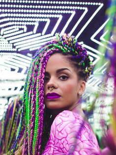 Pink Box Braids, Rasta Hair, Rainbow Hair Color, Hair Afro, Girls Braids, Afro Punk, Long Braids, Hair Inspiration Color