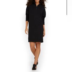 * V-Neck. * Long Sleeves. * Shift Silhouette. * Zip At Front. * Collar. * Hits Above Knee. * 58% Cotton, 39% Polyester, 3% Spandex. * Comes From A Pet And Smoke Free Home. * Ships Within 24 Hours. Sweatshirt Dress, Above Knee, Colorful Dresses, Ships, Spandex, Womens Dresses, New York, V Neck, Pet