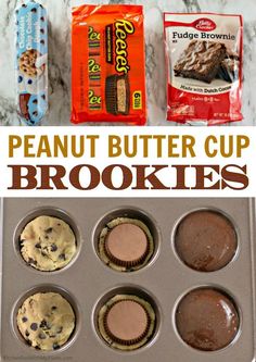 peanut butter cupcakes in a muffin tin