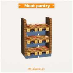 an image of a meat pantry display in minecraft with the words meat pantry on it