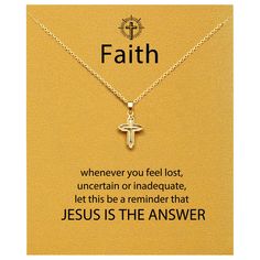 PRICES MAY VARY. FAITH CROSS: This delicate cross pendant necklace captures the faith spirit of christ with its classic design, let it show your faith quietly QUALITY CRAFTSMANSHIP: A cross pendant with a sturdy 17inch chain and 2inch extender chain. Made of high-quality brass and coated in a 14k real gold, this necklace is designed to last through years of wear and tear VARIOUS LOOKS: Whether worn alone or stacked with other chains, the cross pendant adds instant charm and texture to any outfit Necklace Friendship, Friendship Necklace, Faith Cross, Friendship Necklaces, Faith Inspiration, Christian Jewelry, Cute Charms, Cross Pendant Necklace, Daughter Gifts