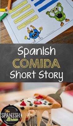 the spanish comida short story is an easy and fun activity for kids to learn