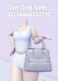 a female mannequin holding a purse in her hand