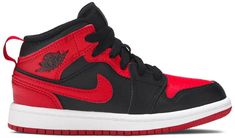 Made for little kids . the Air Jordan 1 Mid PS ‘Banned’ showcases a familiar color scheme that recalls the iconic OG Air Jordan 1 colorway from 1985. The leather upper is executed in nearly the same color blocking as the original . save for an added hit of University Red on the eyestay. A [...] Air Jordan 1 Fearless, Jordan 1 Fearless, Air Jordan 1 Chicago, Jordan 1 Low White, Jordan Wings, Jordan 1 Black, Jordan Model, Air Jordan 9, Jordan 8